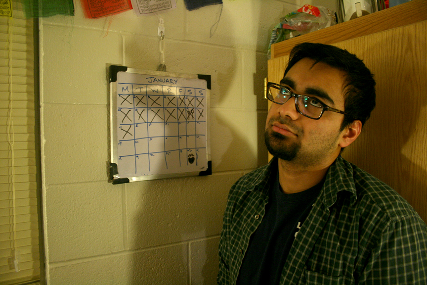 Many students like Taimoor Sohail ‘14 counted down the days until interim break ended.