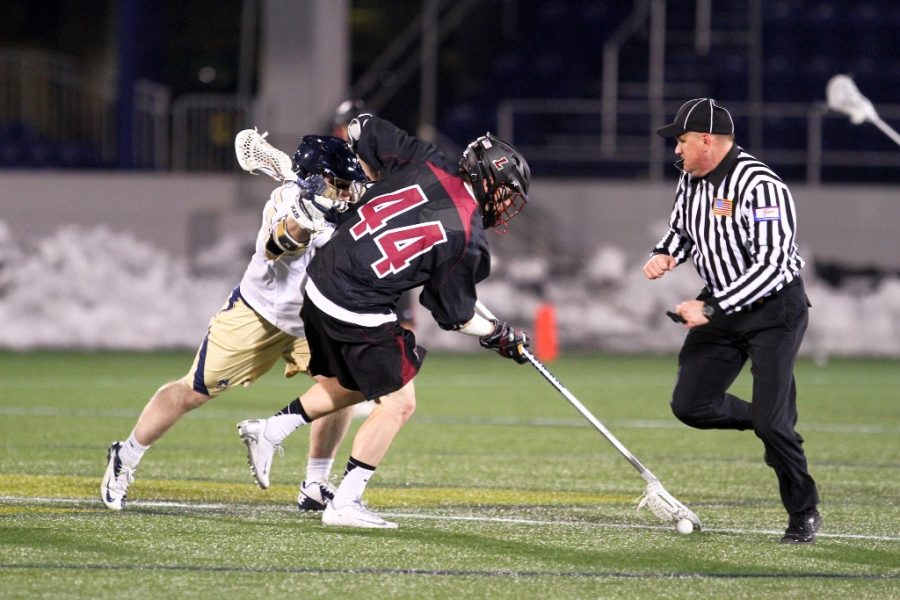 Winning ground balls, as shown above, has been a major concern for Lafayette this season. 