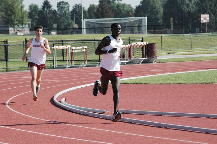 Kelvin Serem ‘17 sets the pace at a recent meet. [Photo Courtesy of Athletic Communications]
