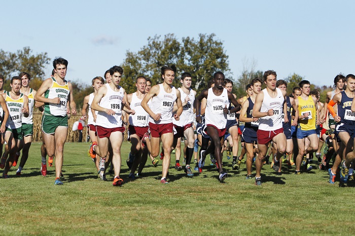 The Lafayette Cross Country runners charge ahead. (Photo courtesy of Athletic Communications