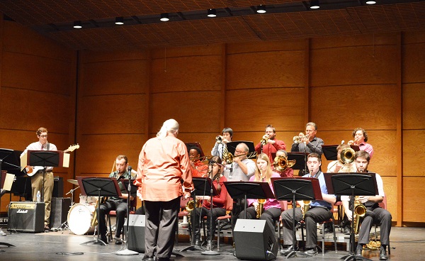 The Lafayette big band directed by Skip Wilkins.[Photo by Ryan Burke ‘16]