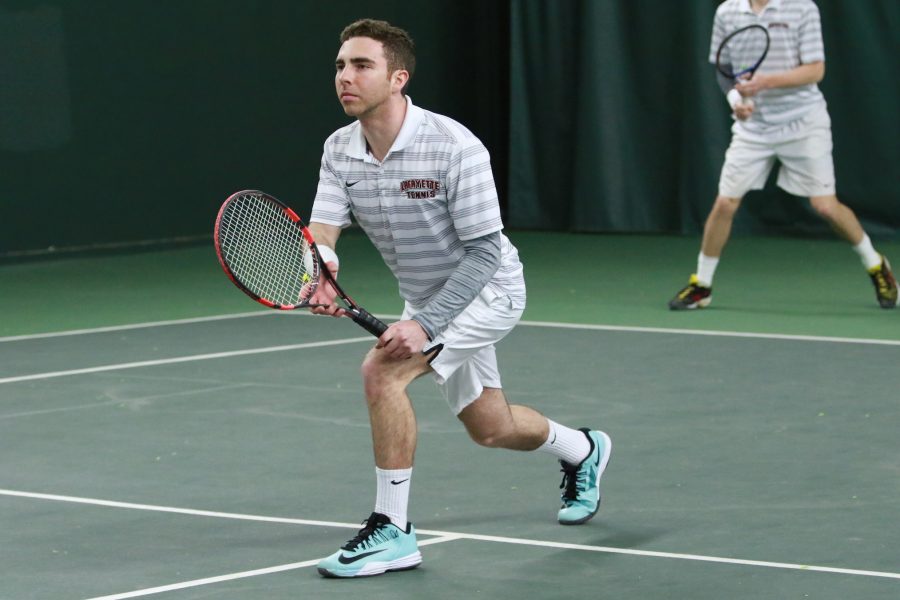 A swinging success: Mens and womens tennis capture first Patriot League victory