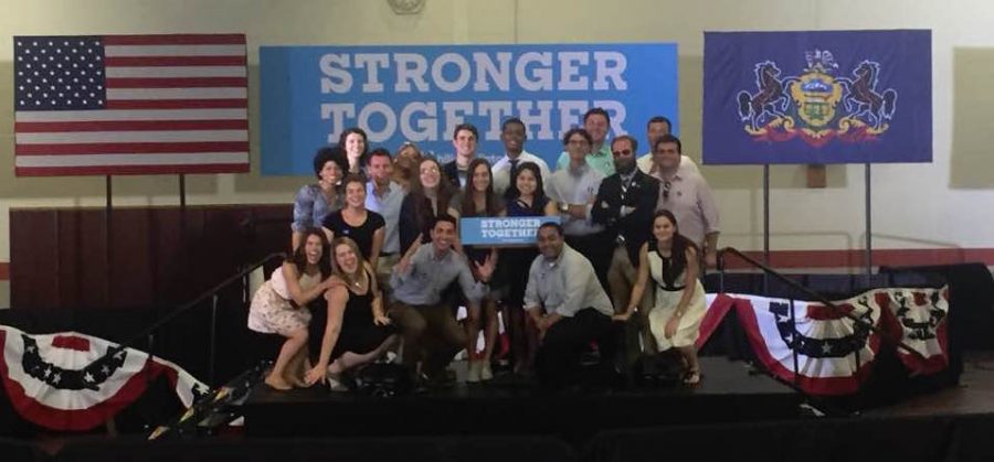 Sara+Hayet+18+and+Emily+Keller-Coffey+18+took+off+this+semester+to+help+the+Hillary+Clinton+for+President+Campaign.+%28Courtesy+of+Emily+Keller-Coffey+18%29