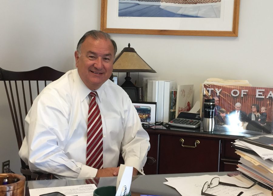 Easton Mayor Sal Panto, Jr. in his office on 123 South Third St. in Easton. (Ian Morse 17)