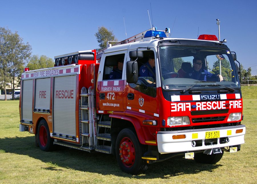 Example of pumper firetruck (Courtesy of Wikimedia Commons)