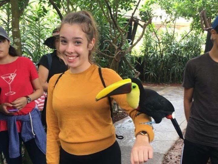Amanda Miner 18 studying abroad in Costa Rica fall 2016. Courtesy of Noureen Abdelrahman 18.