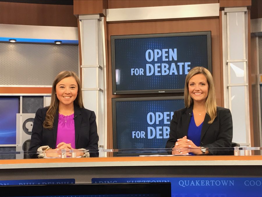Lafayette students held a broadcast on PBS 39, Open for Debate. (Photo courtesy of Hannah Doherty 19).
