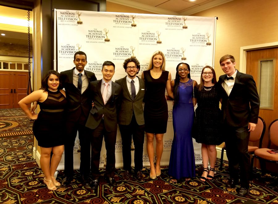Ten Lafayette students involved in the election night broadcast were nominated for a Mid-Atlantic Emmy Award (Photo Courtesy of Rachel Robertson 18). 
