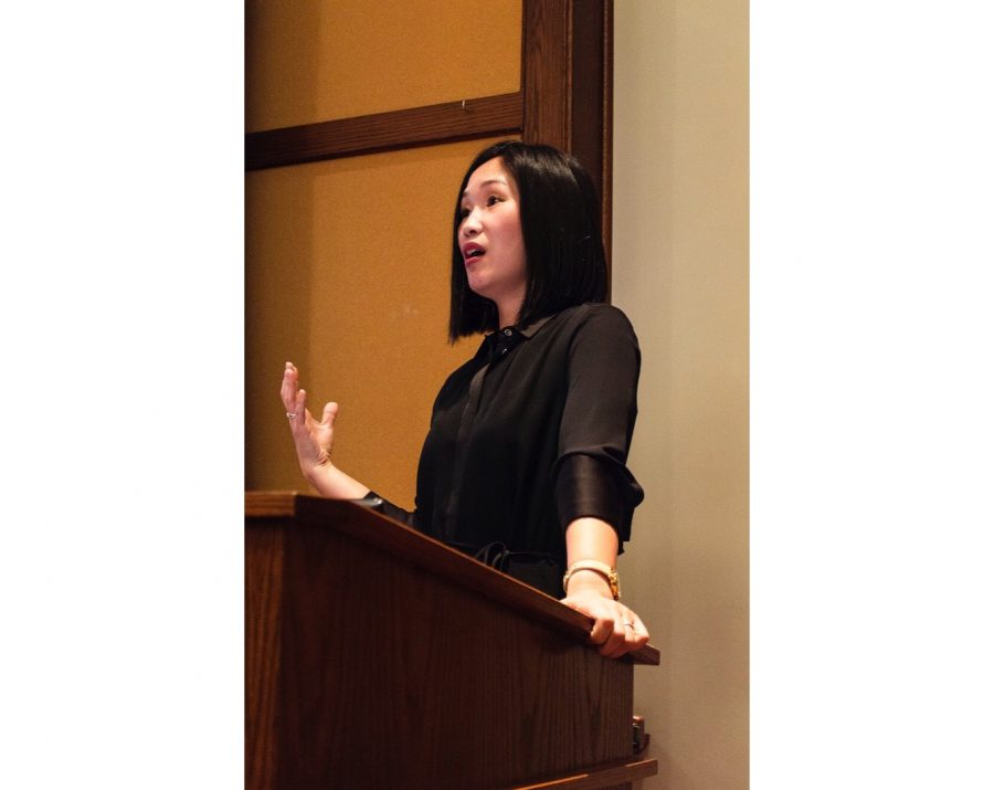 Professor Seo-Hyun Park discussed the current security challenges in East Asia.(Photo by Elle Cox '21)
