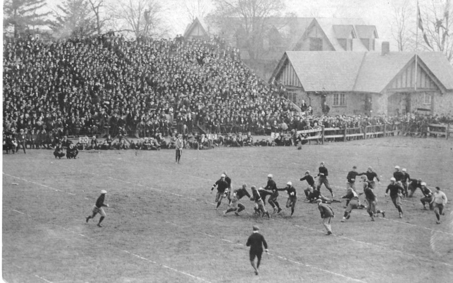 The rivalry game against Lehigh University at Lafayette in 1920. (Photo Courtesy of Lafayette Archives)
