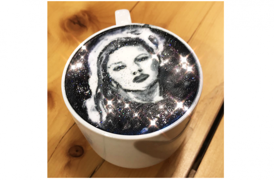 Breachs most recent Instagram post depicts latte art of Taylor Swift. (Photo Courtesy of BaristArt Instagram)