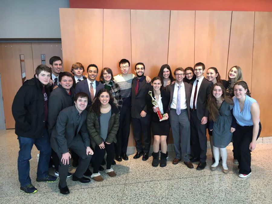 The mock trial team moves past regionals to the opening round of the national collegiate competition. Photo Courtesy of Patrick Best