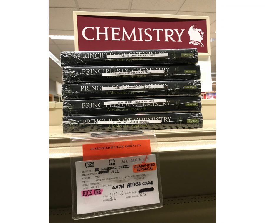 Each semester, students are burdened with textbook costs that have been increasing in recent years. Photo by Irwin Frimpong '21