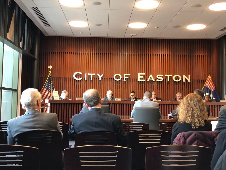 The Easton City Council Meeting discussed the widely debated zoning ordinance changes for Lafayettes expansion project. Photo by Claire Grunewald 20