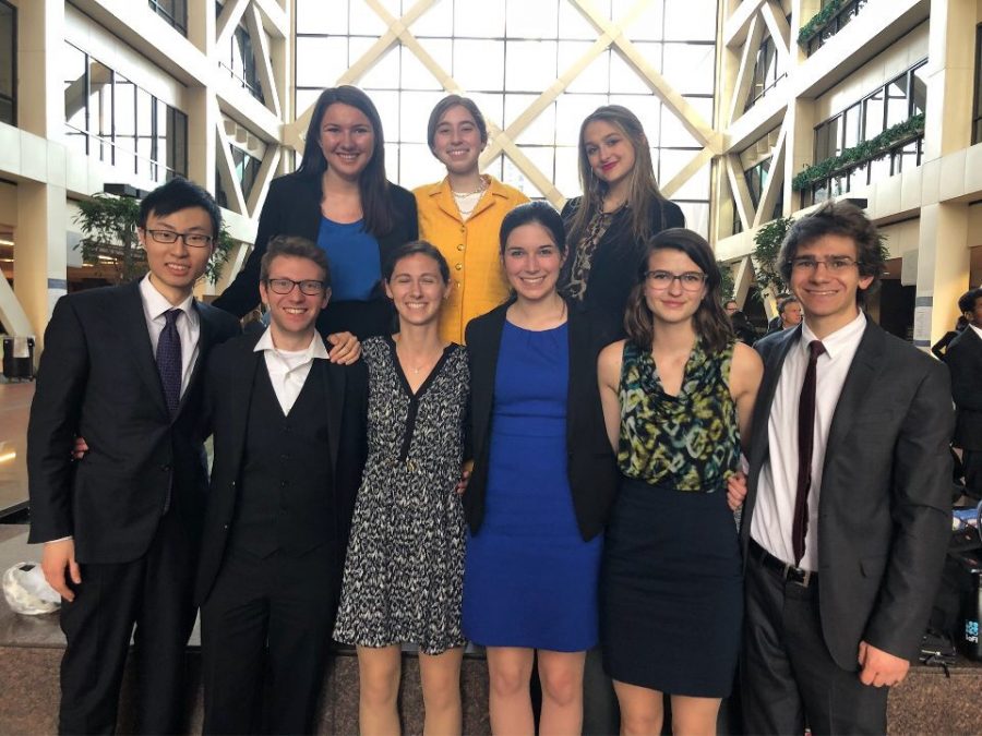 The mock trial team finished seventh in their division and twelfth overall against 48 teams at nationals. (Photo courtesy of Lisa Ackendorf)