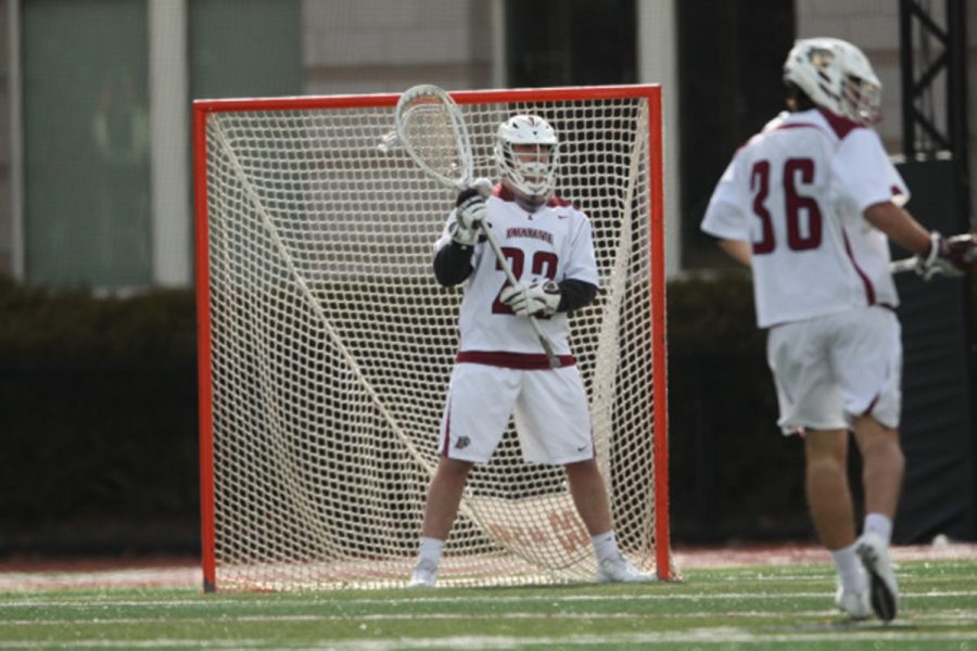 Sophomore goalkeeper Wes Moshier guards the goal for the Leopards. (Photo courtesy of Athletic Communications)