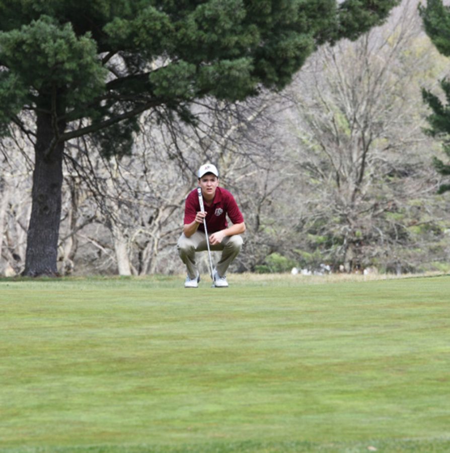 Sophomore+Will+Halamandaris+%28pictured%29+won+the+match%2C+shooting+one+over+par.+%28Photo+courtesy+of+Athletic+Communications%29