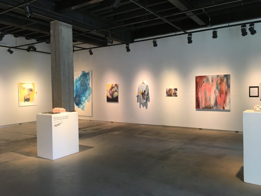 The Senior Art Exhibition runs through May 20 at the Grossman Gallery (Photo by Mario Sanchez 21)