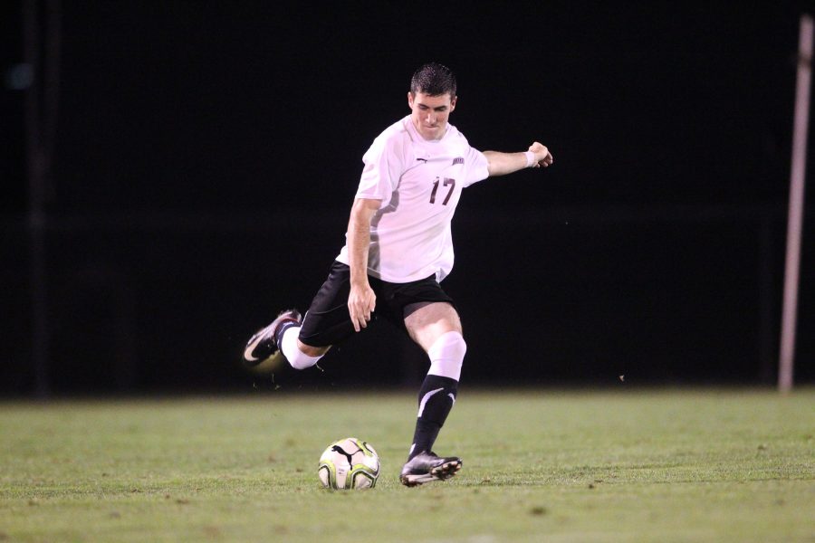 Junior Ryan Goncalves contributed greatly to set pieces, says head coach Dennis Bohn. (Photo Courtesy of Athletic Communications)