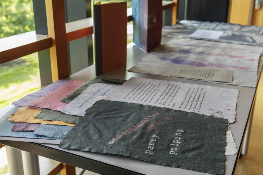 Paper-making acts as a way to cope with tragedy and celebrate resilience. (Photo by Elle Cox '21).