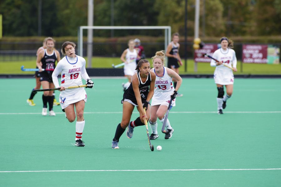 The field hockey team finishes their season 4-2 in conference play as it heads to the Patriot League Tournament. (Photo courtesy of Athletic Communications)