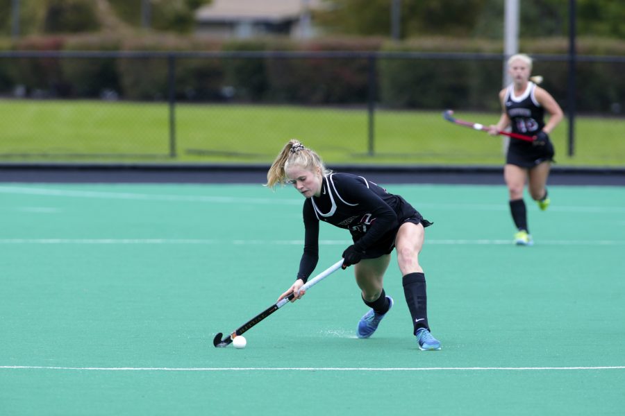 Field hockey clinched a playoff spot after missing the tournament in 2017. (Photo courtesy of Athletic Communications)