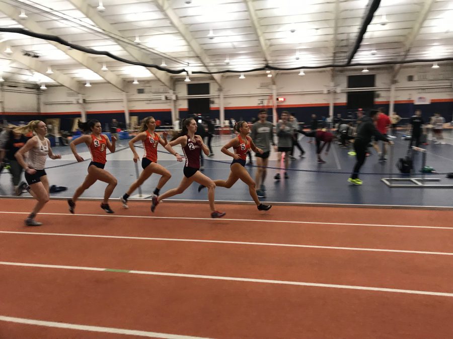 Freshman Hannah McGlynn finished less than a second out of first in the 500 meter dash. (Photo courtesy of Kelsie McGlynn 21)