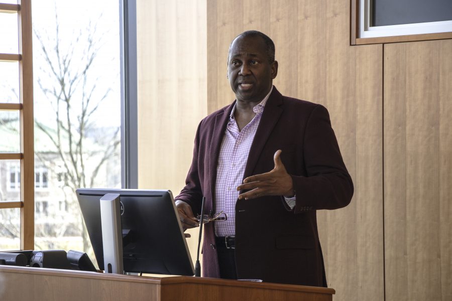 Professor Ian Smith discussed the importance of teaching race in plays by William Shakespeare.
(Photo by Jess Furtado 19)