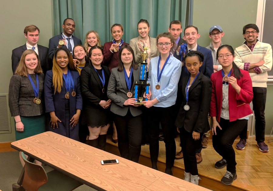 The colleges Forensics team took first place overall at the Speech and Debate State Championship this weekend. (Photo courtesy of Scott Kamen 21)