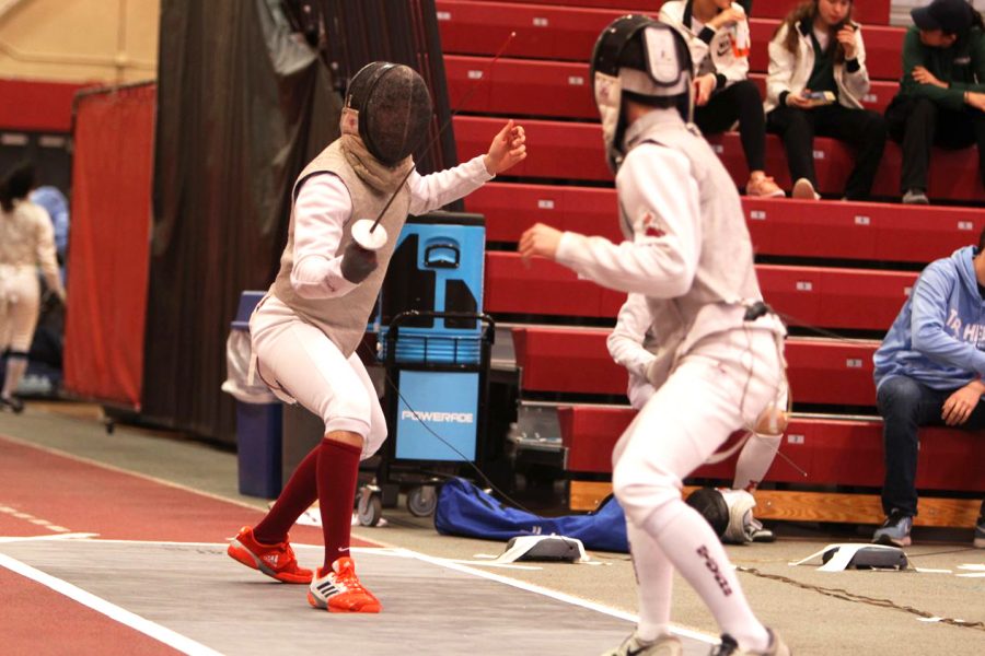 The fencing team earned eighth place at the Mid-Atlantic Collegiate Fencing Association (MACFA) Championship last Saturday. (Photo courtesy of Athletic Communications)