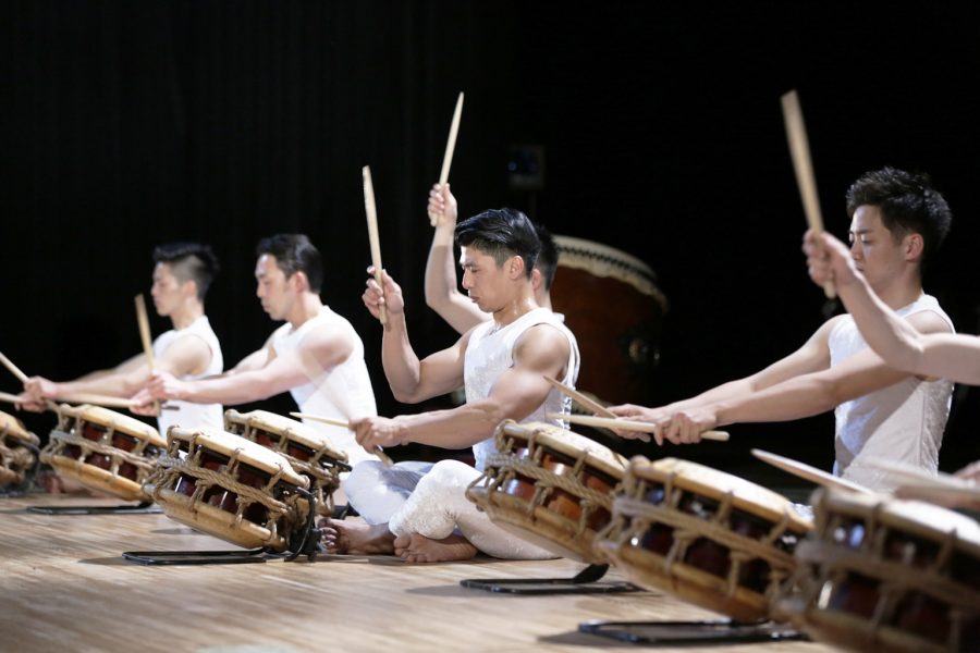 Members of Kodo live and train on the island of Sado off the coast of Japan. (Photo courtesy of Williams Center for the Arts)