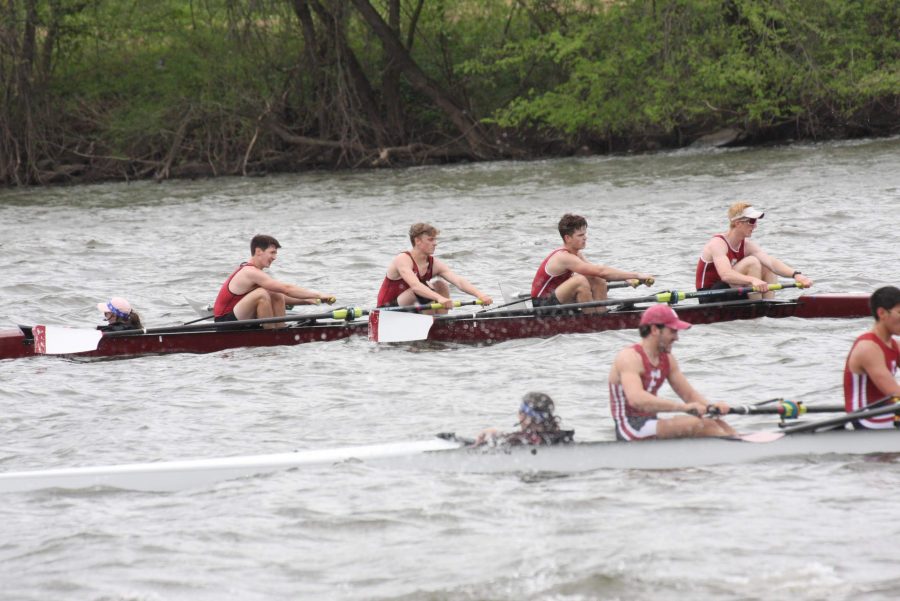 Mens and womens varsity four boats saw victory at the Kerr Cup regatta. (Photo courtesy of Rick Kelliher)