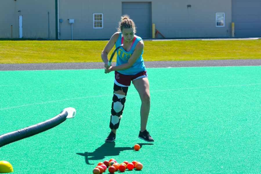 Sophomore Sophie Carr said that her ACL injury has allowed her to find a new leadership style and become a more 'vocal' leader. (Photo courtesy of Bill Rappolt)