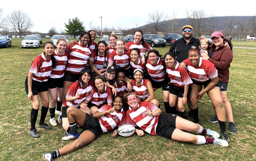 Freshman+flyhalf+Elise+Hummel+recorded+her+first+career+try+in+the+win+over+Lehigh.+%28Photo+courtesy+of+Timothy+Bell%29
