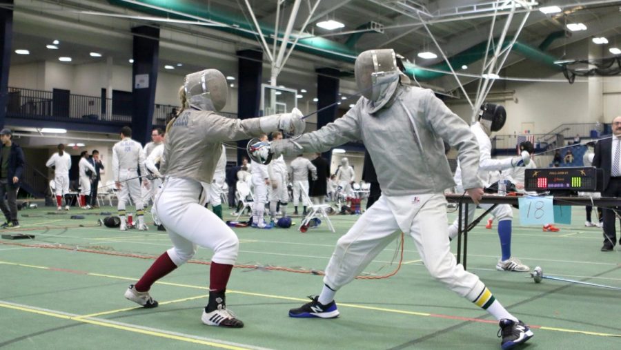 The mens and womens fencing teams competed in their first invitational with new head coach 
 Greg Rupp. (Photo courtesy of Athletic Communications)