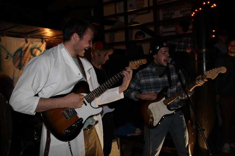 Calvin Sharp (right) performs with his group The Bison Boys. (Photo courtesy of Calvin Sharp 21)