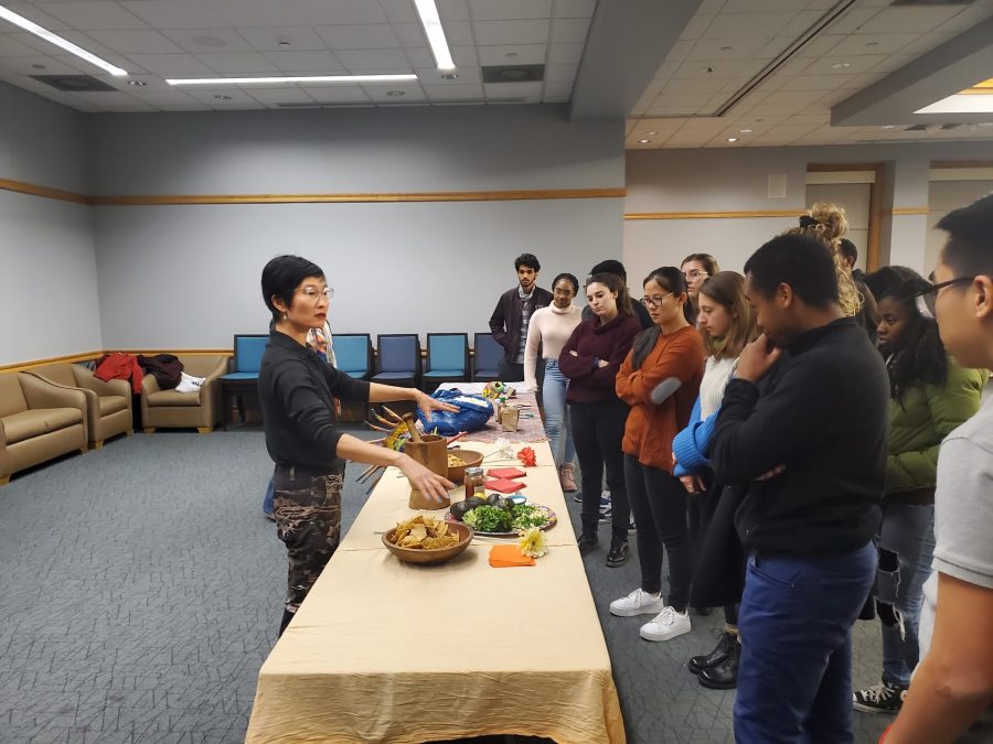 International Student Association (ISA) hosted the event I Am Not Your Immigrant which included various interactive activities such as cooking and painting. (Photo by Myles Wolf 23)