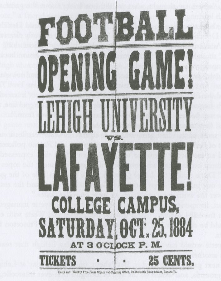 Lafayette and Lehigh played their first game against each other in 1884. (Photo courtesy of Lafayette College archives)