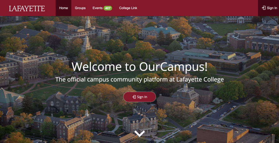 The new software is intended to be a one-stop shop for student organizations. (Screenshot of OurCampus Website)