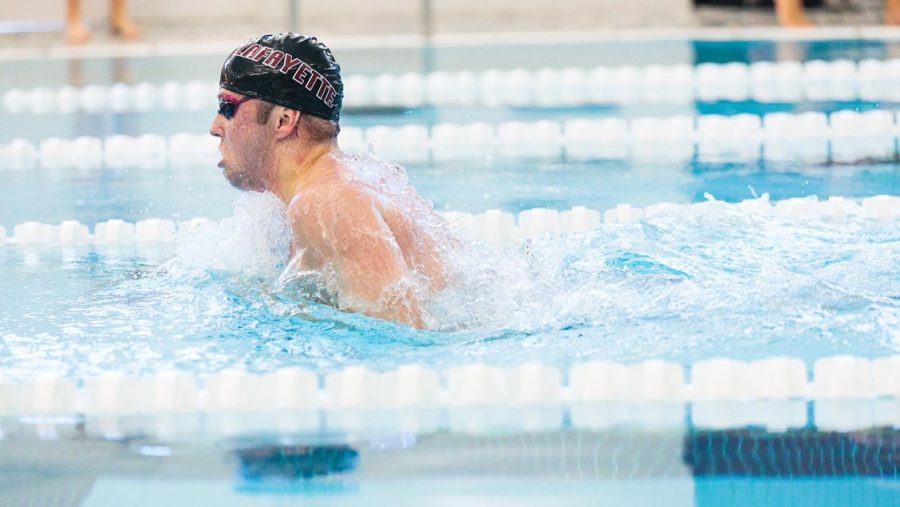 In a postponed meet, the men’s swim and dive defeated Colgate. Both teams will  swim again tomorrow at the Navy Invite in Annapolis, Md.(Photo courtesy of Athletic Communications)