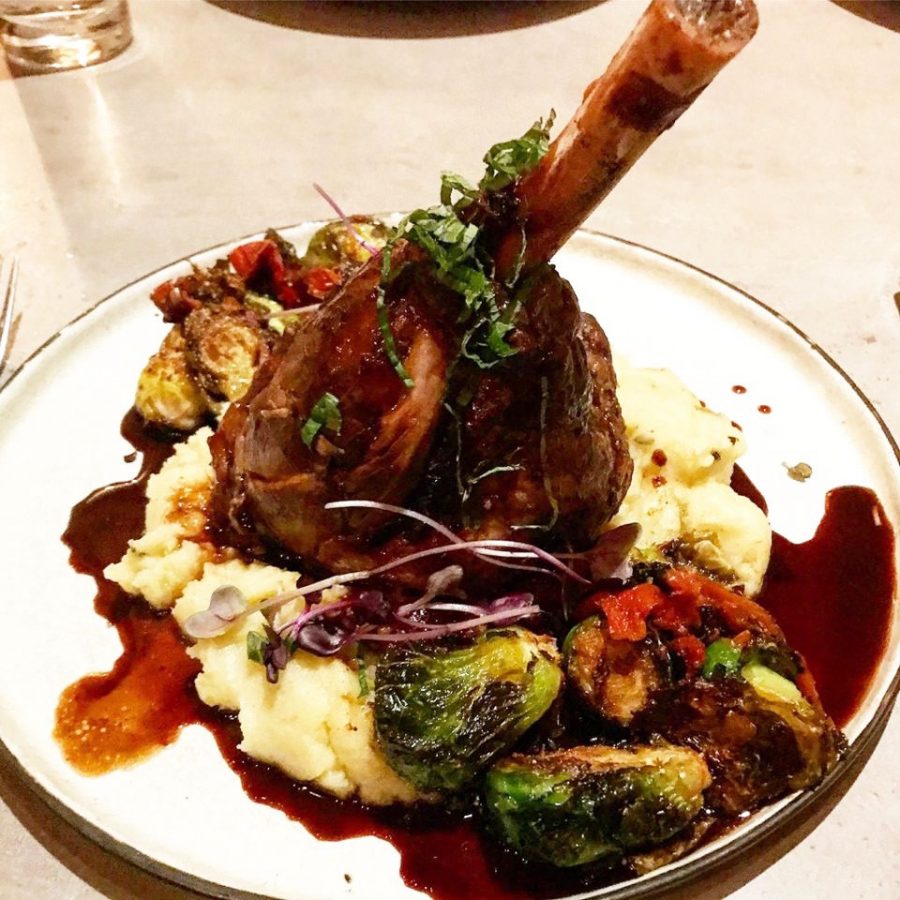 The combination of the lamb, mashed potatoes, brussels sprouts and roasted tomatoes was a symphony of delightful flavors. (Photo Courtesy of Brian Craven 20)