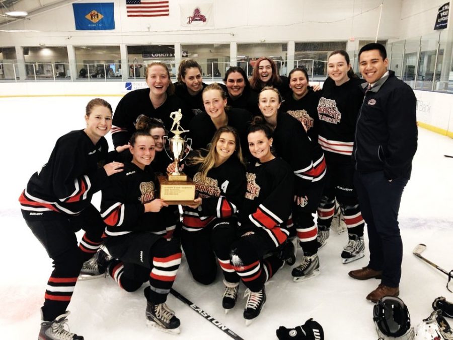 The womens club hockey team took just three years to win a championship after their creation. (Photo courtesy of Lafayette Womens Hockey)