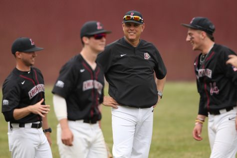 Baseball head coach Joe Kinney announced this season to be his last in a December team meeting. (Photo courtesy of Athletic Communications)
