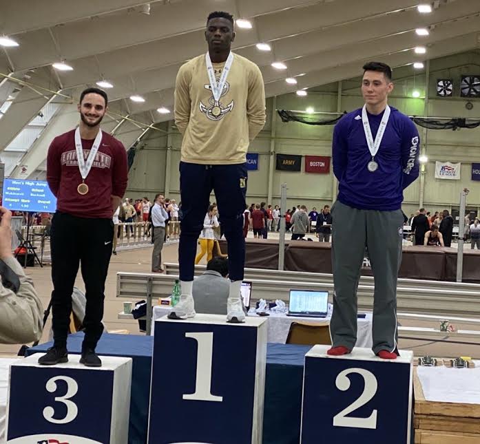 Junior Brian Kaufmann placed third in the triple jump and earned six points. (Photo courtesy of Athletic Communications)