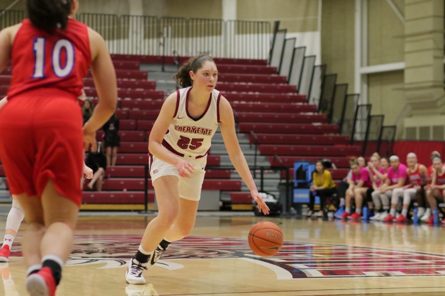 Junior forward Natalie Kucowski is the only player in school history to record 1000 points and 1000 rebounds. (Photo courtesy of Athletic Communications)