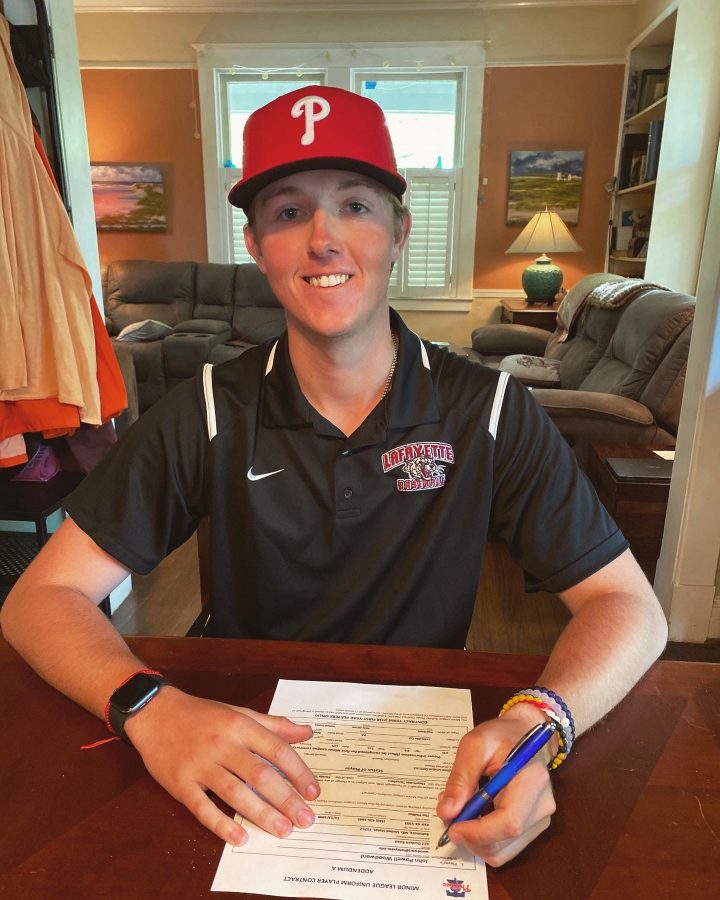 Lafayette pitcher JP Woodward signs with the Philadelphia Phillies