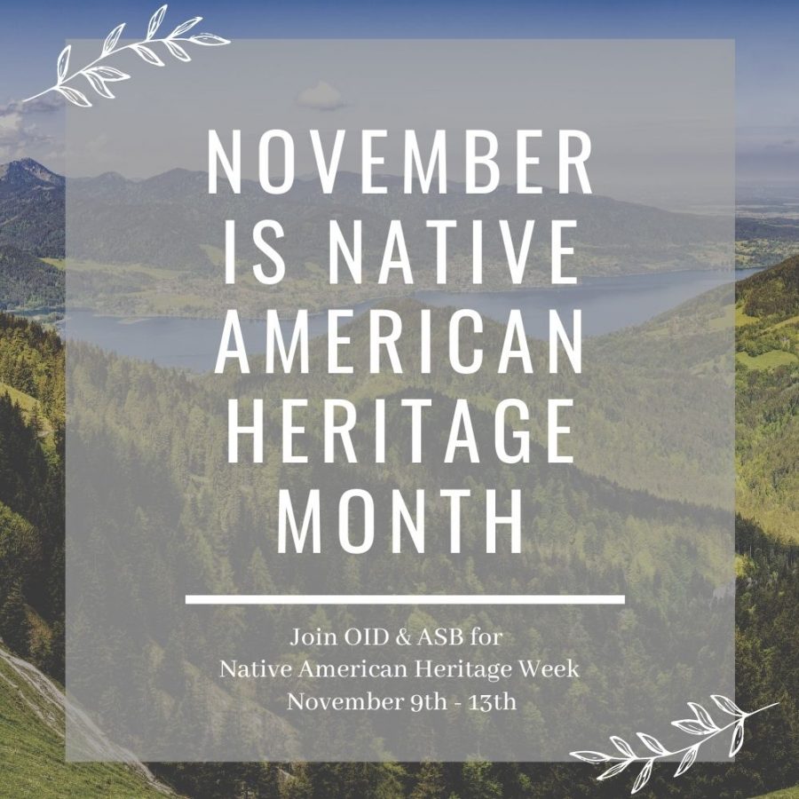 The events of this years Native American Heritage Week included two Zoom events and three social media campaigns. (Photo courtesy of Sharon Engel 22)