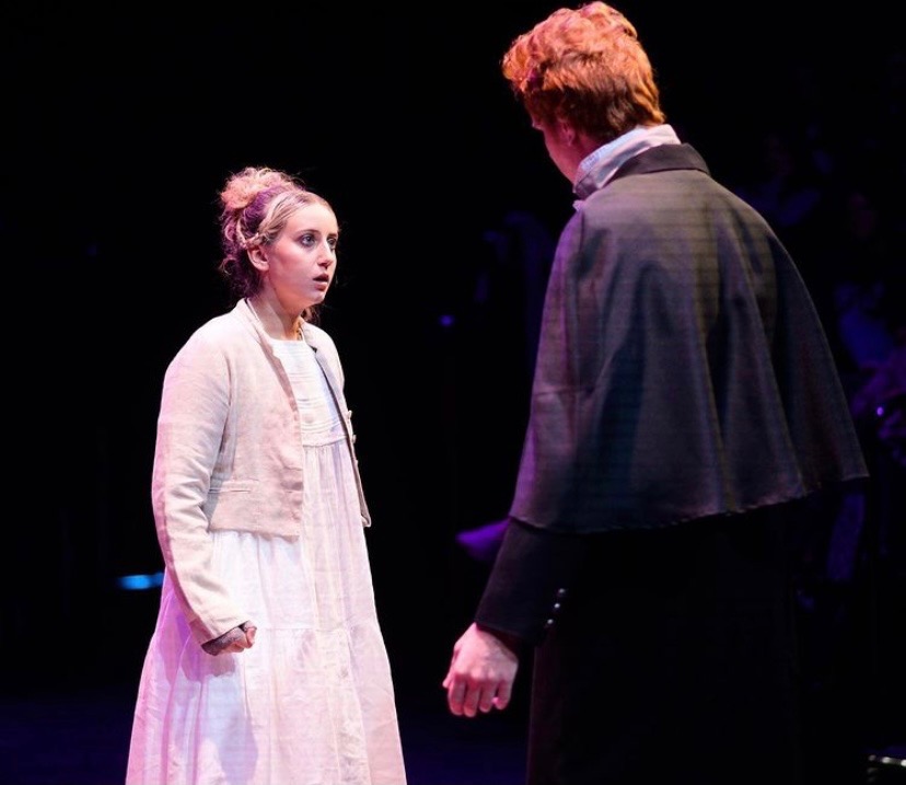 Sarah Frankel '21 played Amelia in the college's fall 2019 production of 'Vanity Fair.' (Photo courtesy of @lafayettecollegetheater Instagram)