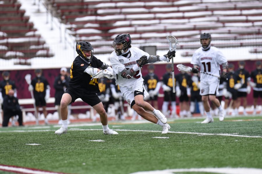 Freshman attacker Charlie Cunniffe recorded five goals and four assists across the two games. (Photo courtesy of Athletic Communications)
