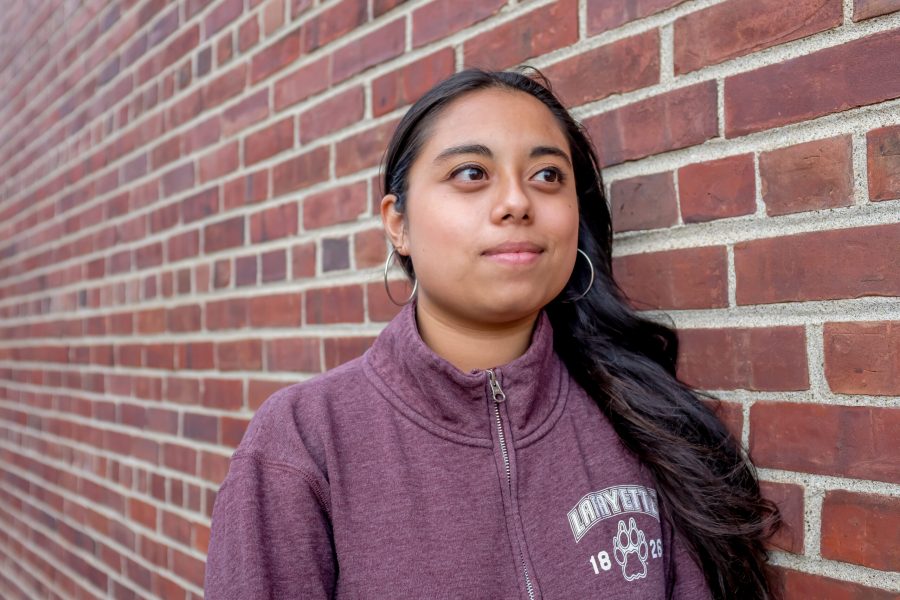 Flor Caceres 22 is a Posse Scholar, the leader of the Undocufund fundraiser, as well as involved with the Office of Intercultural Development (photo by Caroline Burns 22).